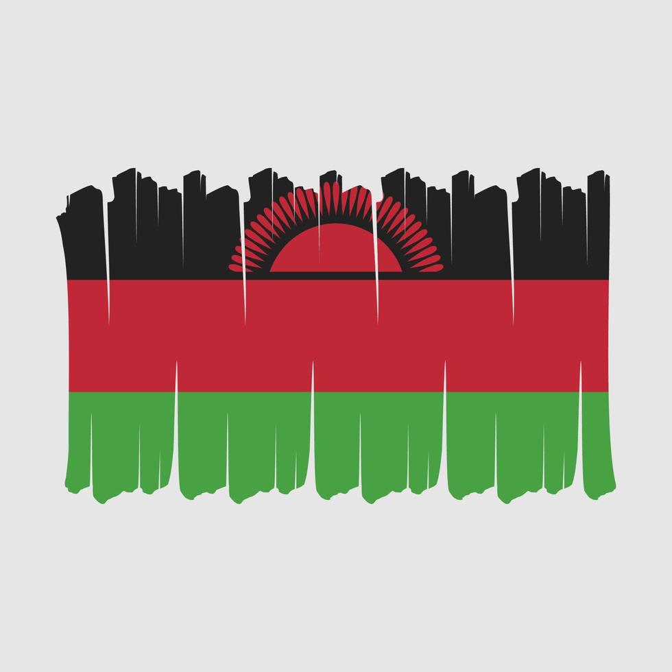 Malawi Flag Brush vector