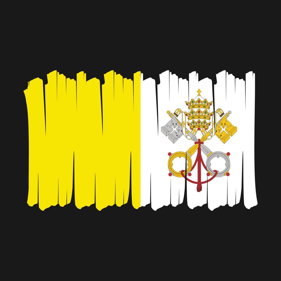 cepillo de la bandera del vaticano vector