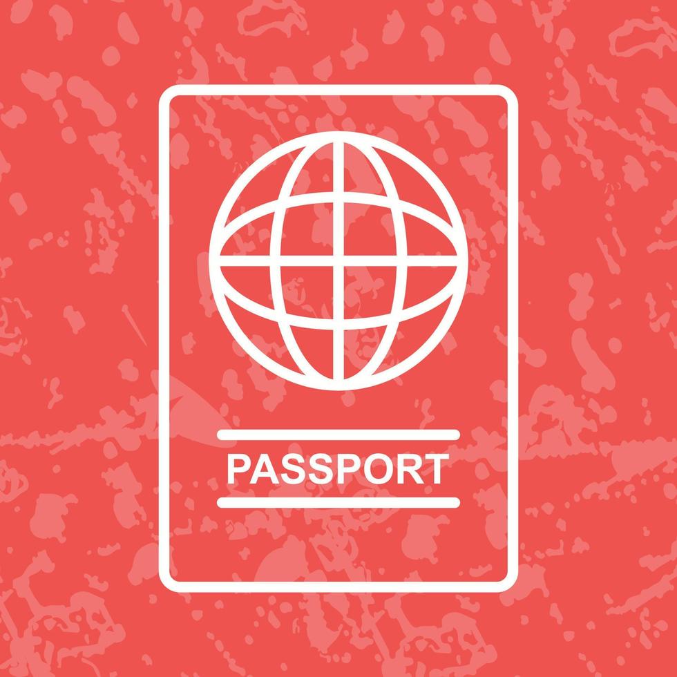 icono de vector de pasaporte