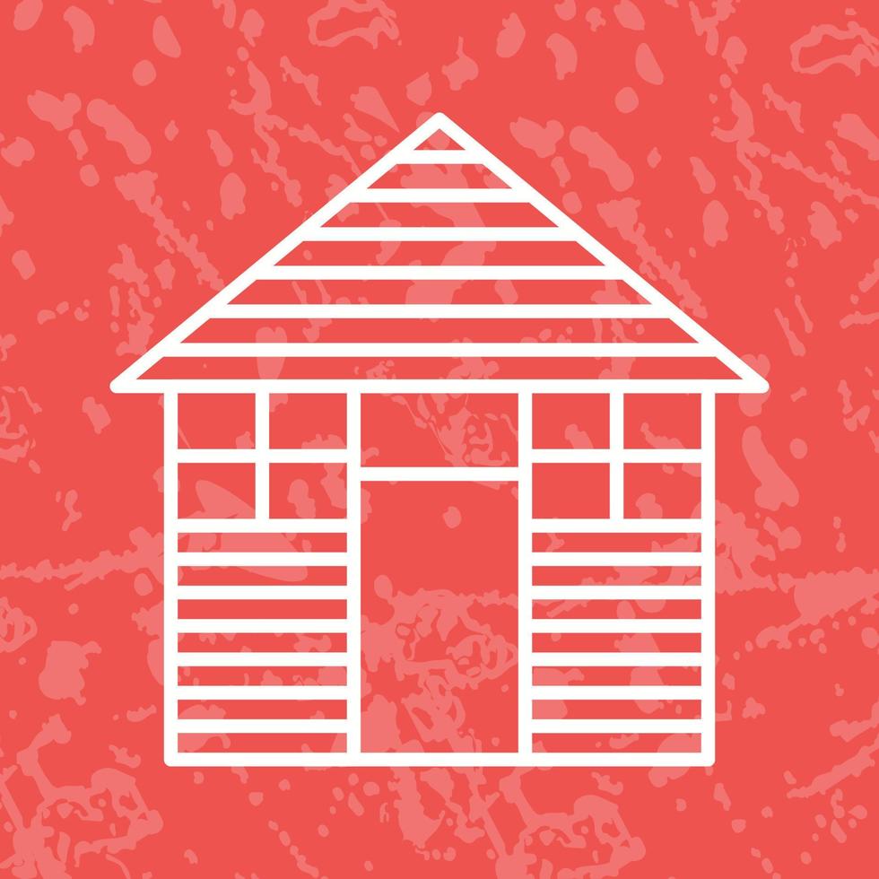 Wood Cabin Vector Icon