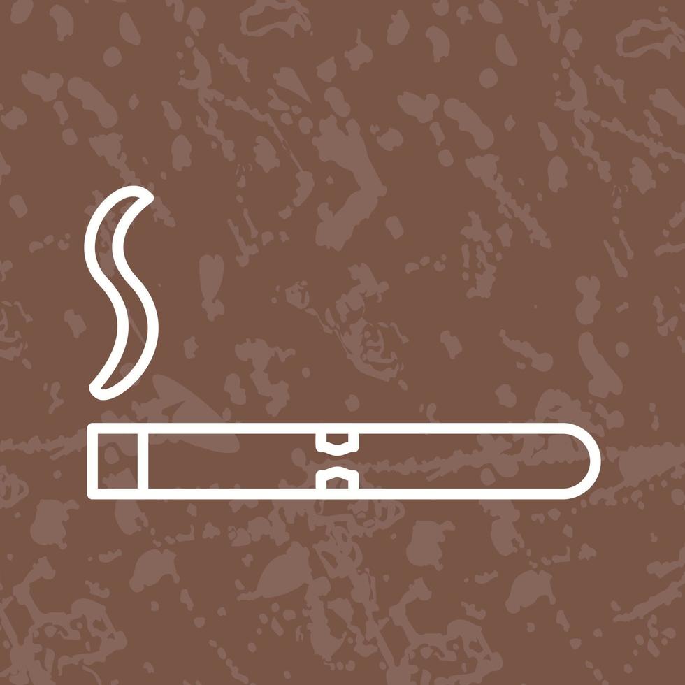 Unique Lit Cigar Vector Icon