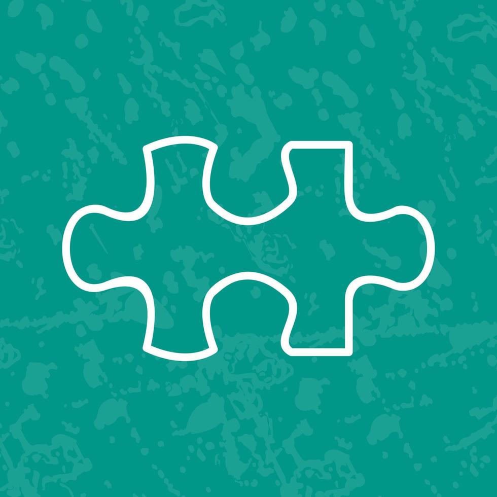 Unique Puzzle Piece Vector Icon