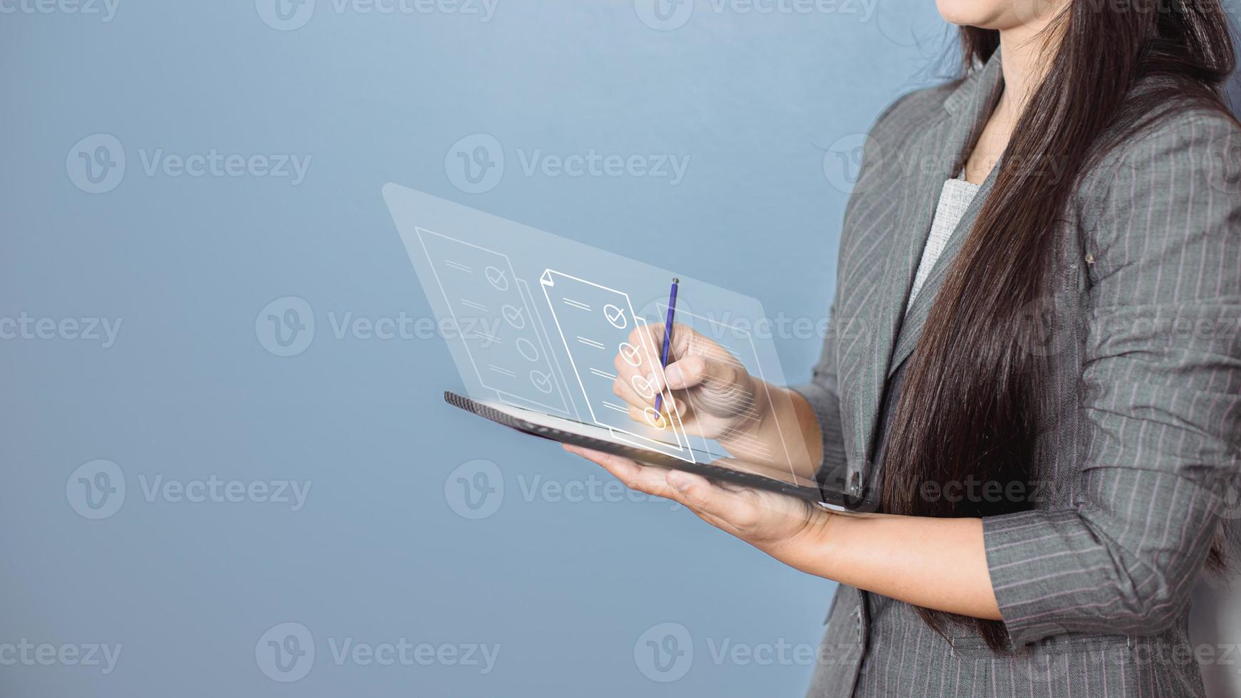 Quick checklist and clipboard task management, filling survey forms online photo