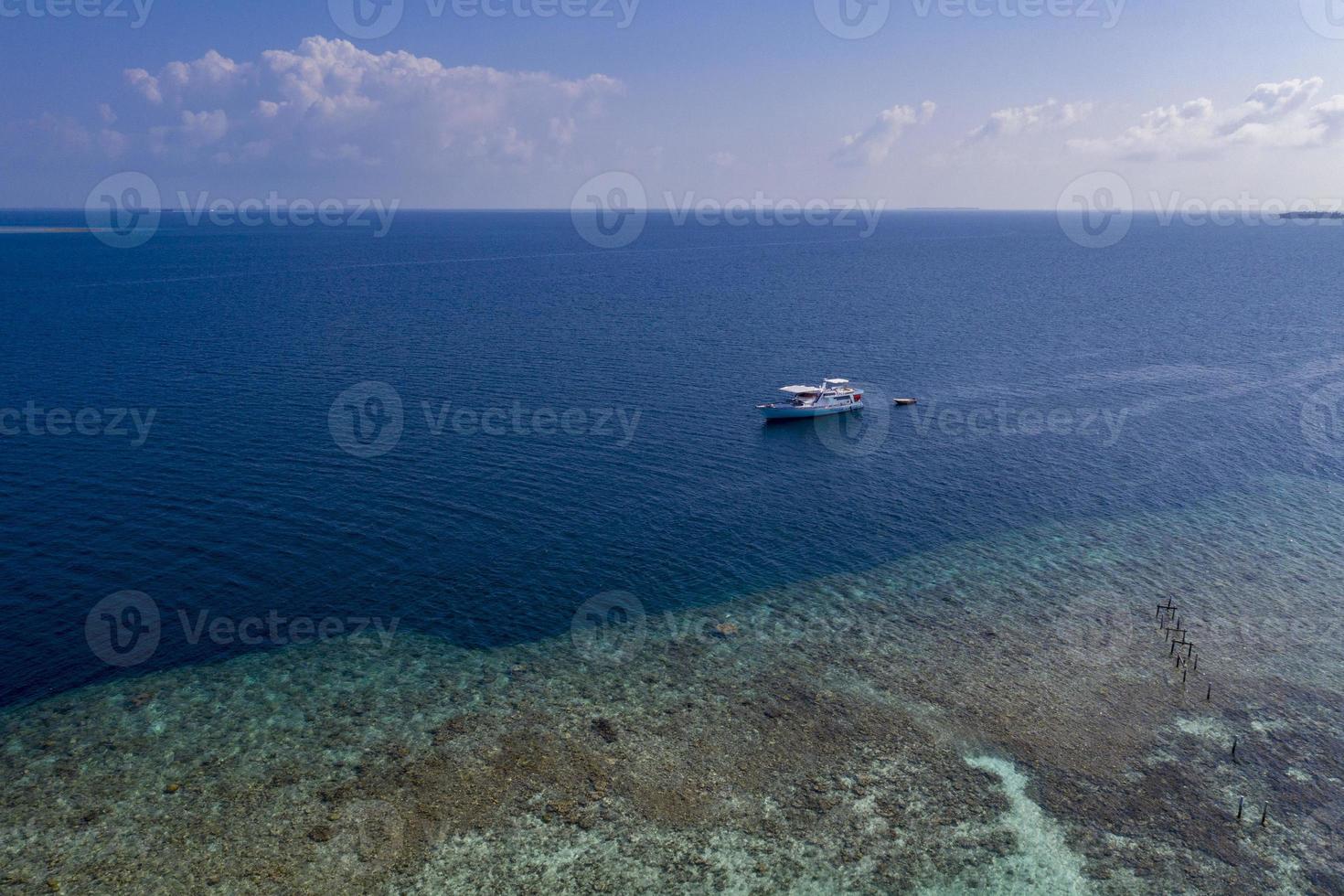 Maldive aerial view panorama landscape photo