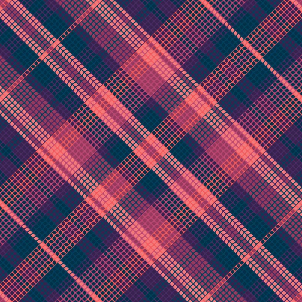 Tartan plaid pattern with dark color. vector