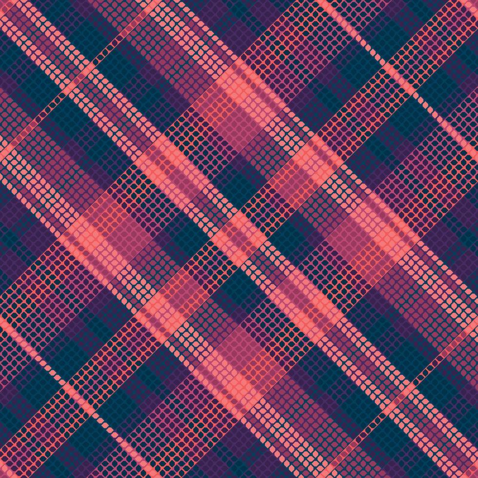 Tartan plaid pattern with dark color. vector