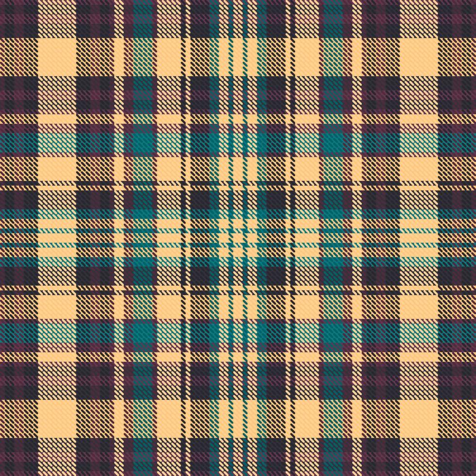 Tartan plaid pattern with dark color. vector