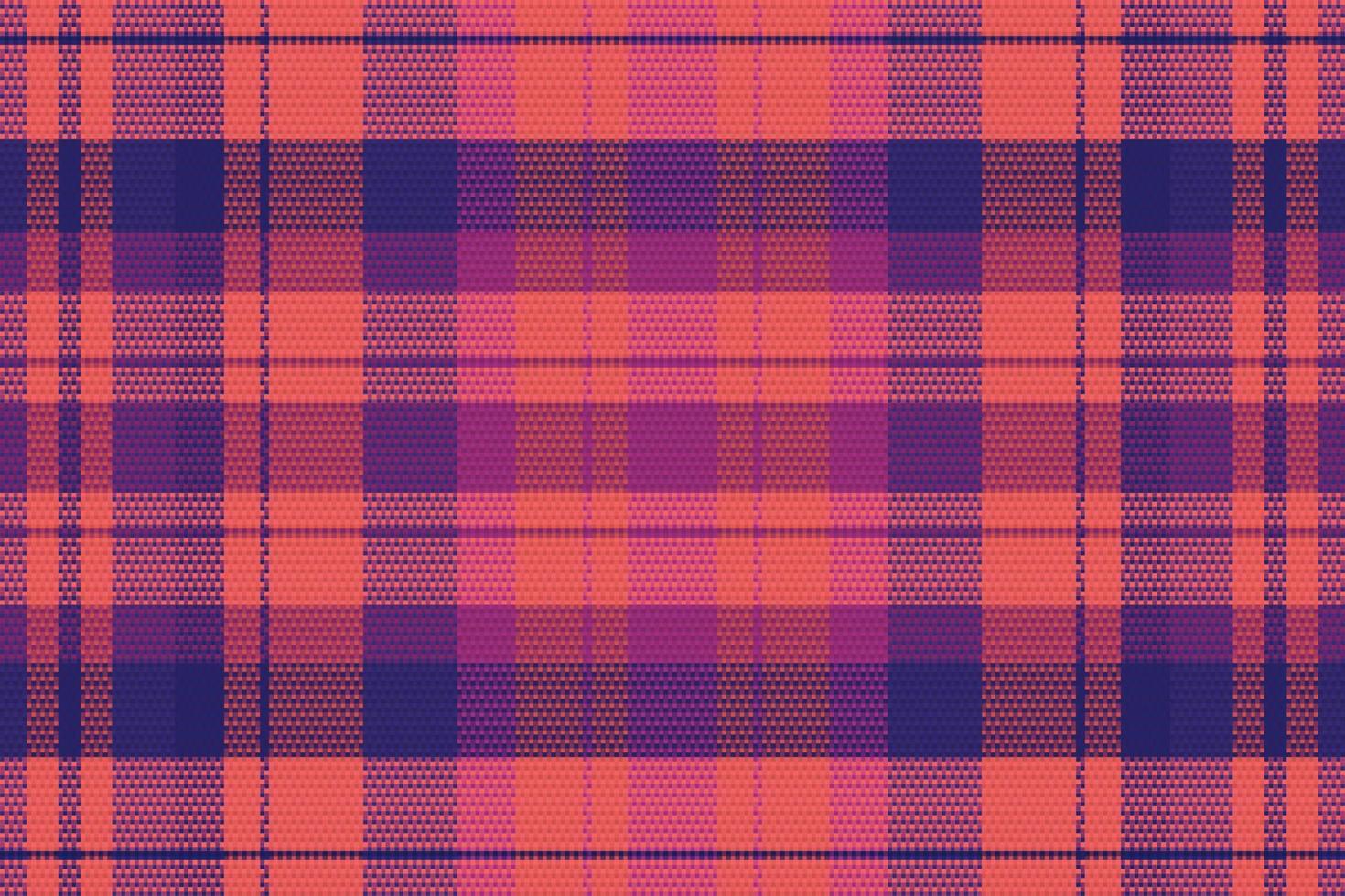 Tartan plaid pattern with dark color. vector