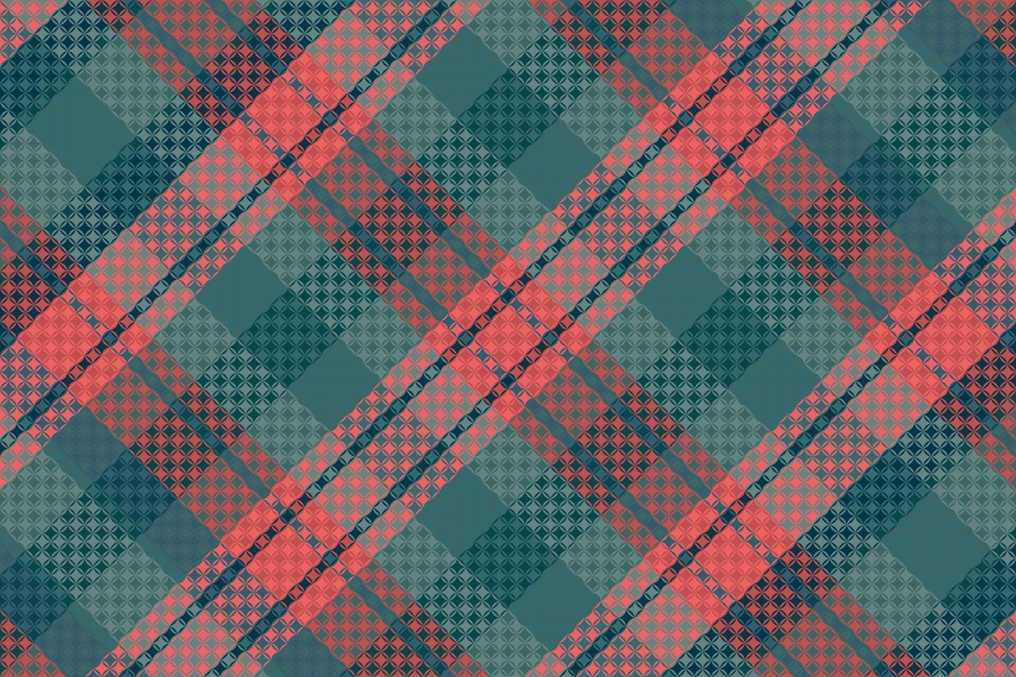 Tartan plaid pattern with dark color. vector