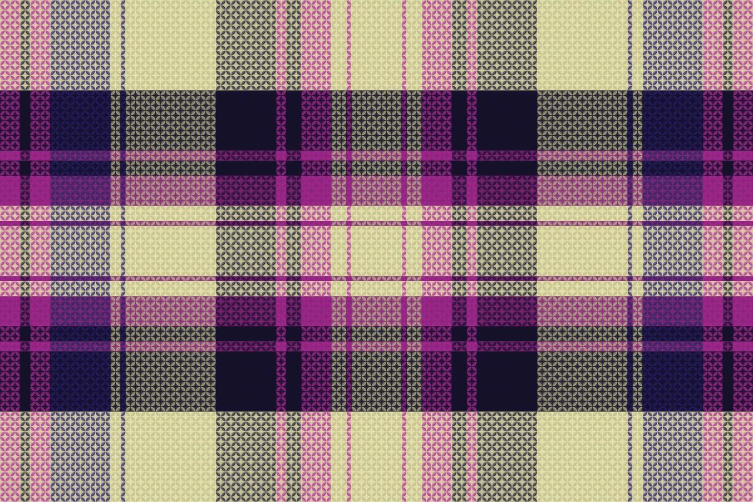 Tartan plaid pattern with dark color. vector