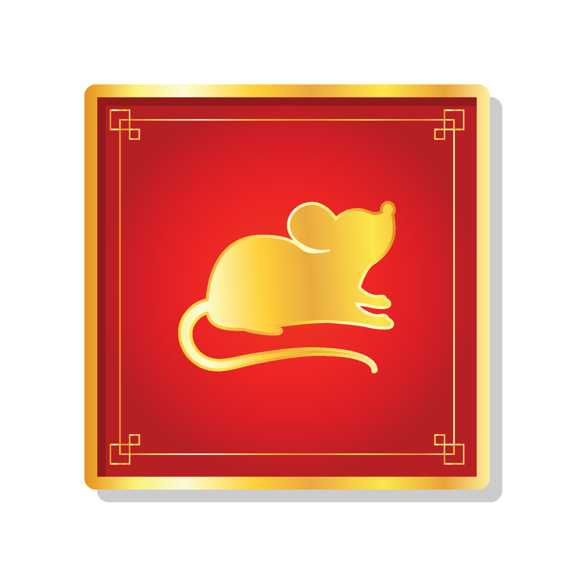 Year of the rat wallpaper. happy new Chinese poster. rat symbol. logo design. 18741255 Vector