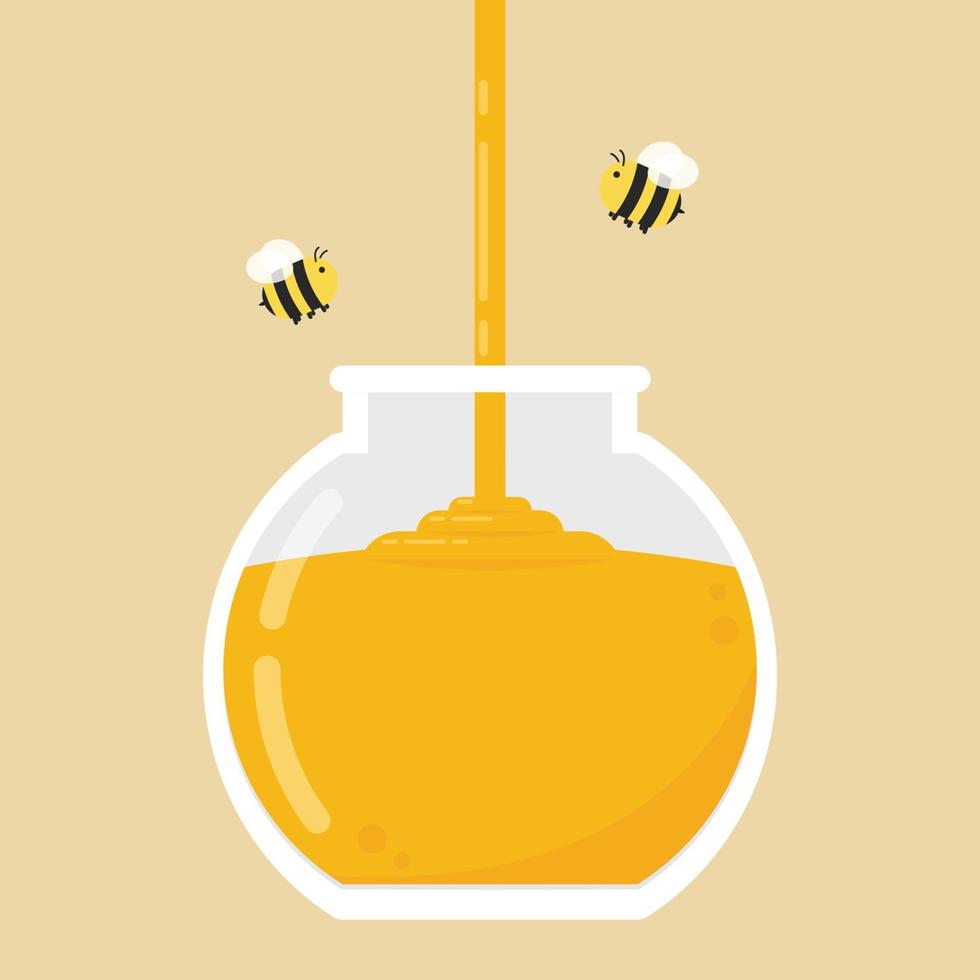 Honey stretch vector. Honey jar vector. free space for text. wallpaper. background. honey drop. vector