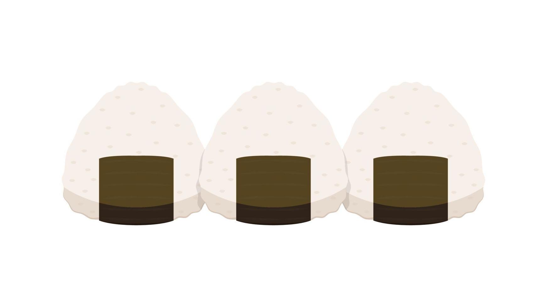 Onigiri vector. Onigiri on white background. Onigiri logo design. vector