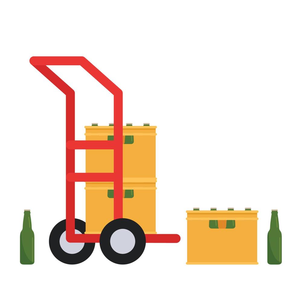 Crate vector. free space for text. wallpaper. Bottle in crate. 18741330