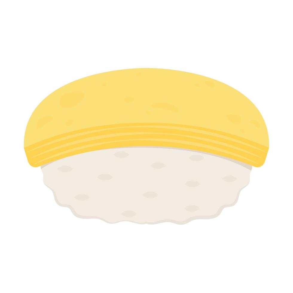 Tamagoyaki Sushi vector. Japan food vector. Sushi character design. vector