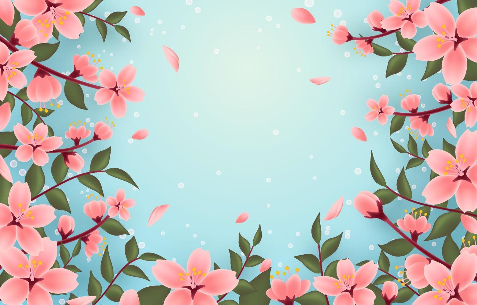 Peach Blossom Background vector