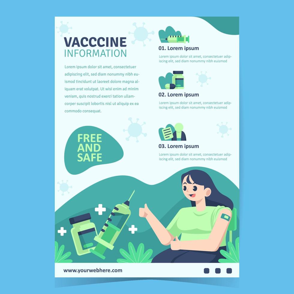 Vaccine Information Poster Template vector