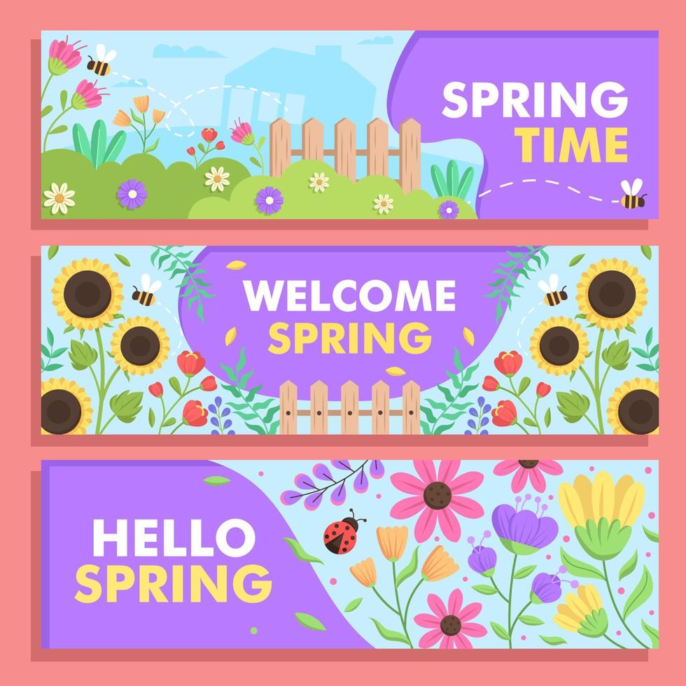 Spring Banner Template vector
