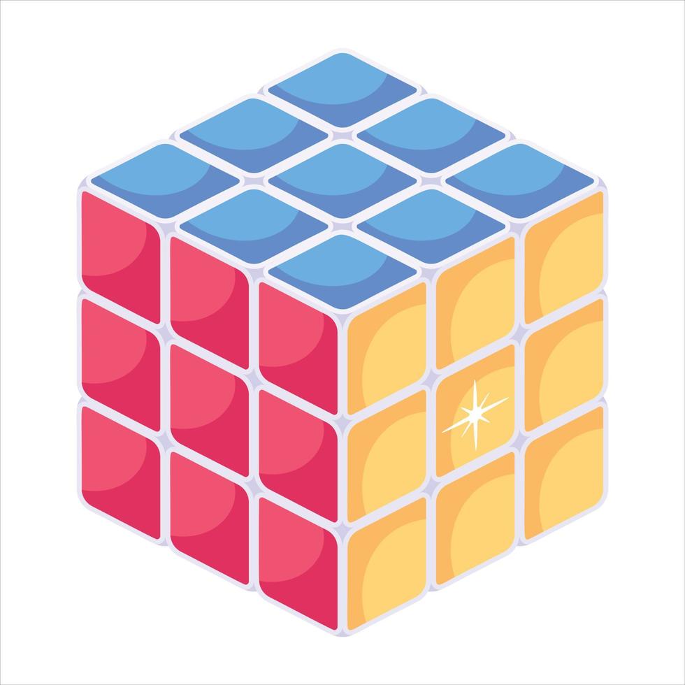 Trendy Magic Cube vector