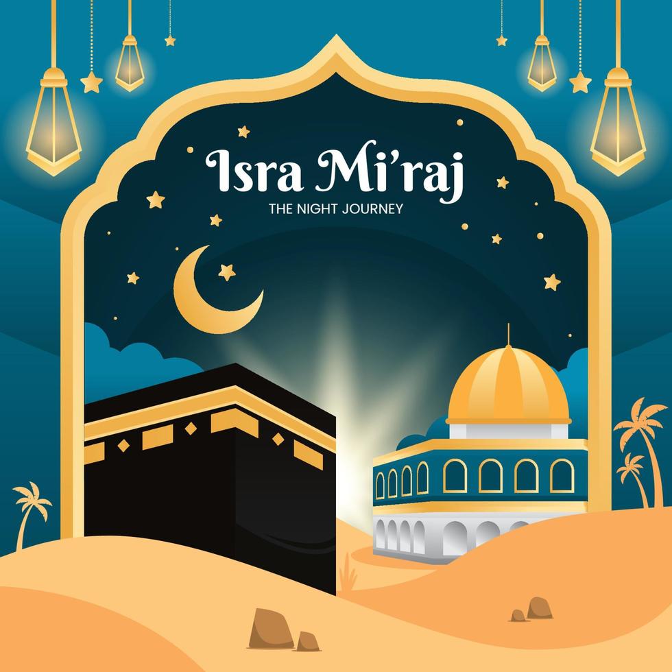 Isra Mi'raj the Night Journey vector