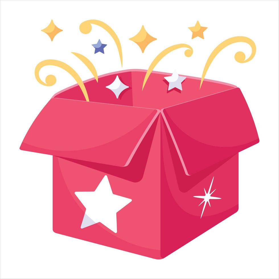 Trendy Magic Box vector