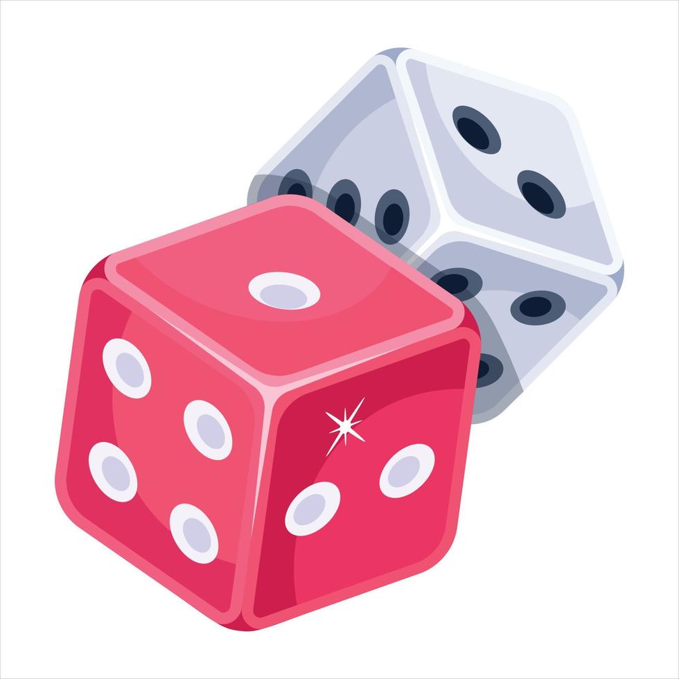 Trendy Dice Cubes vector