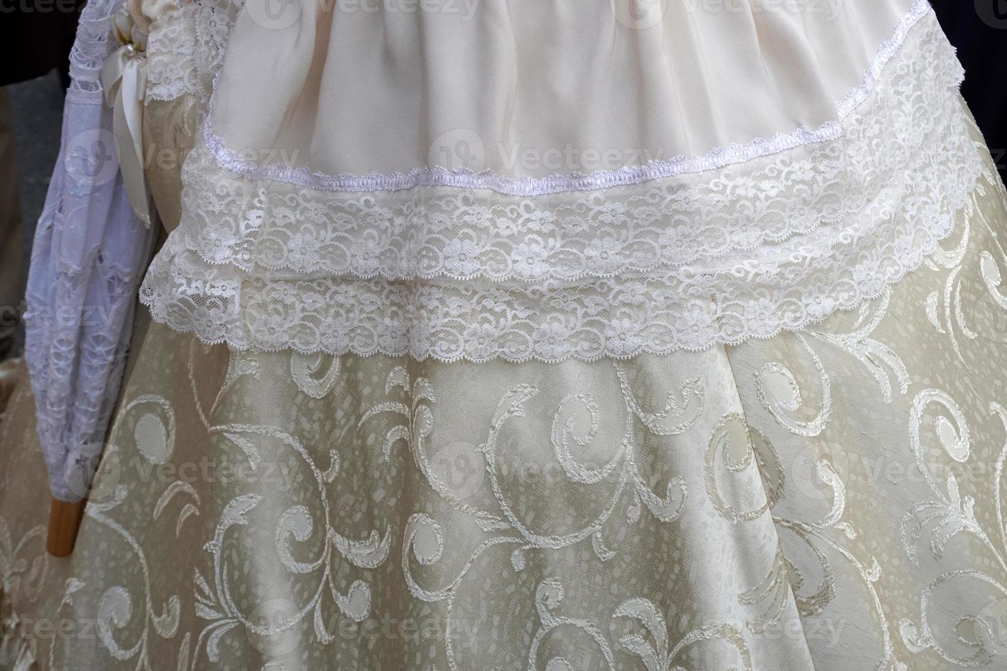 19 century dress close up detail photo