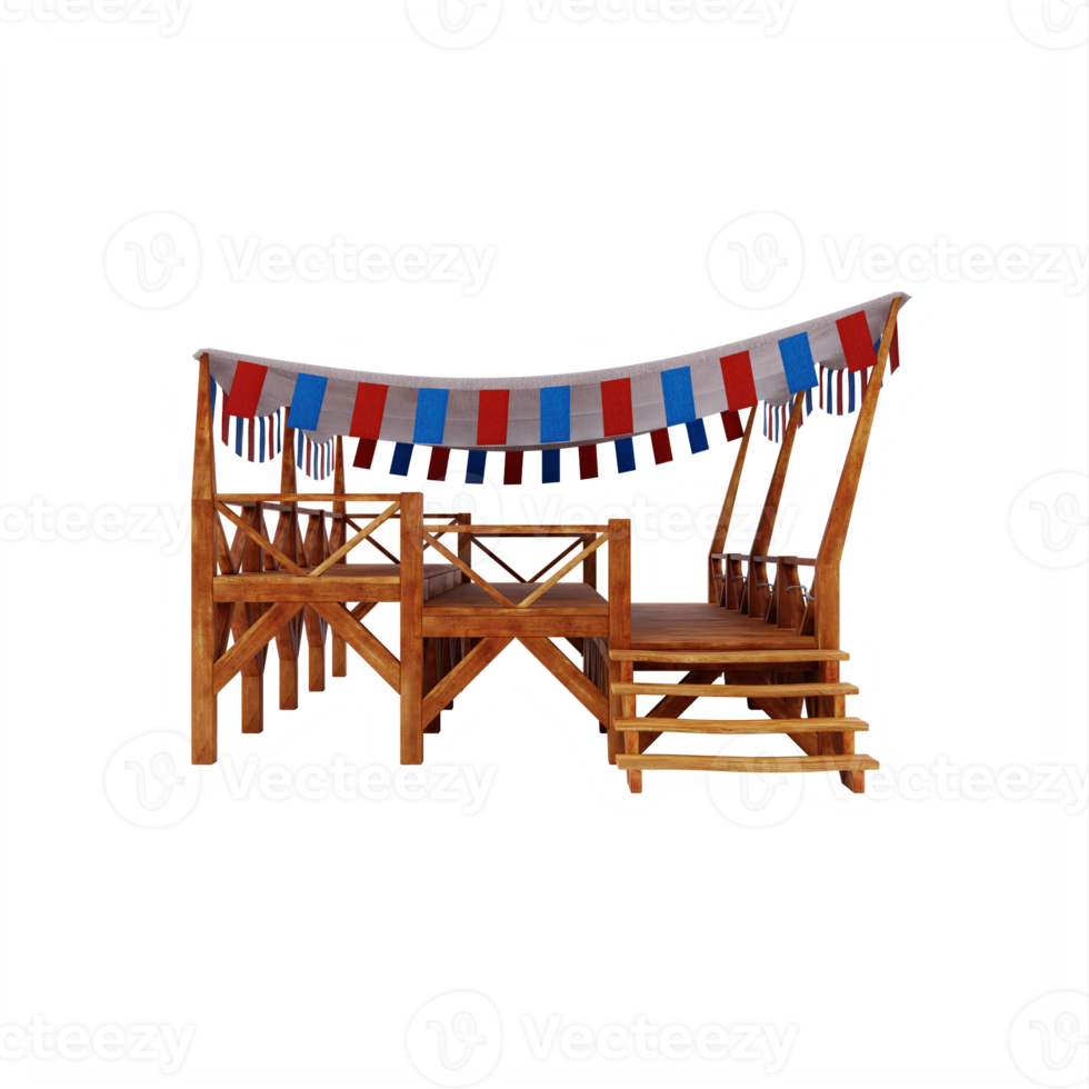 Medieval festival tribune png