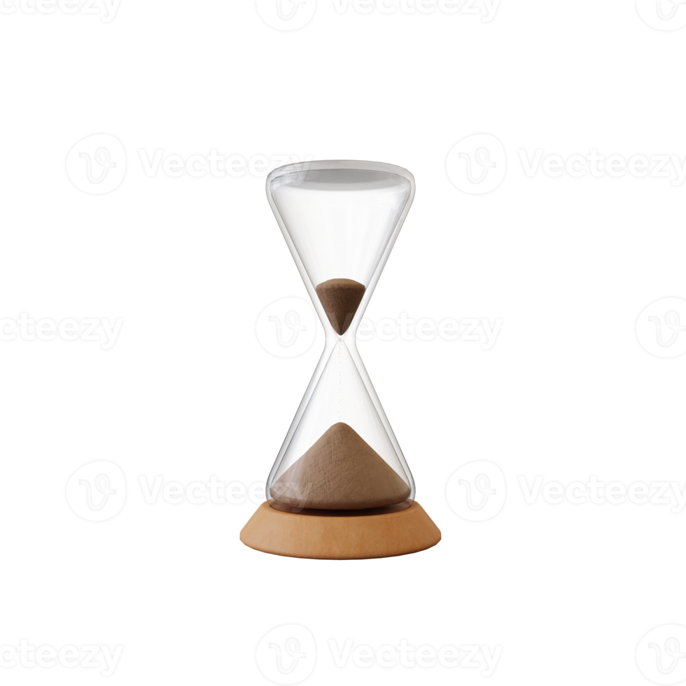 Hourglass with Wooden Platform isolated png