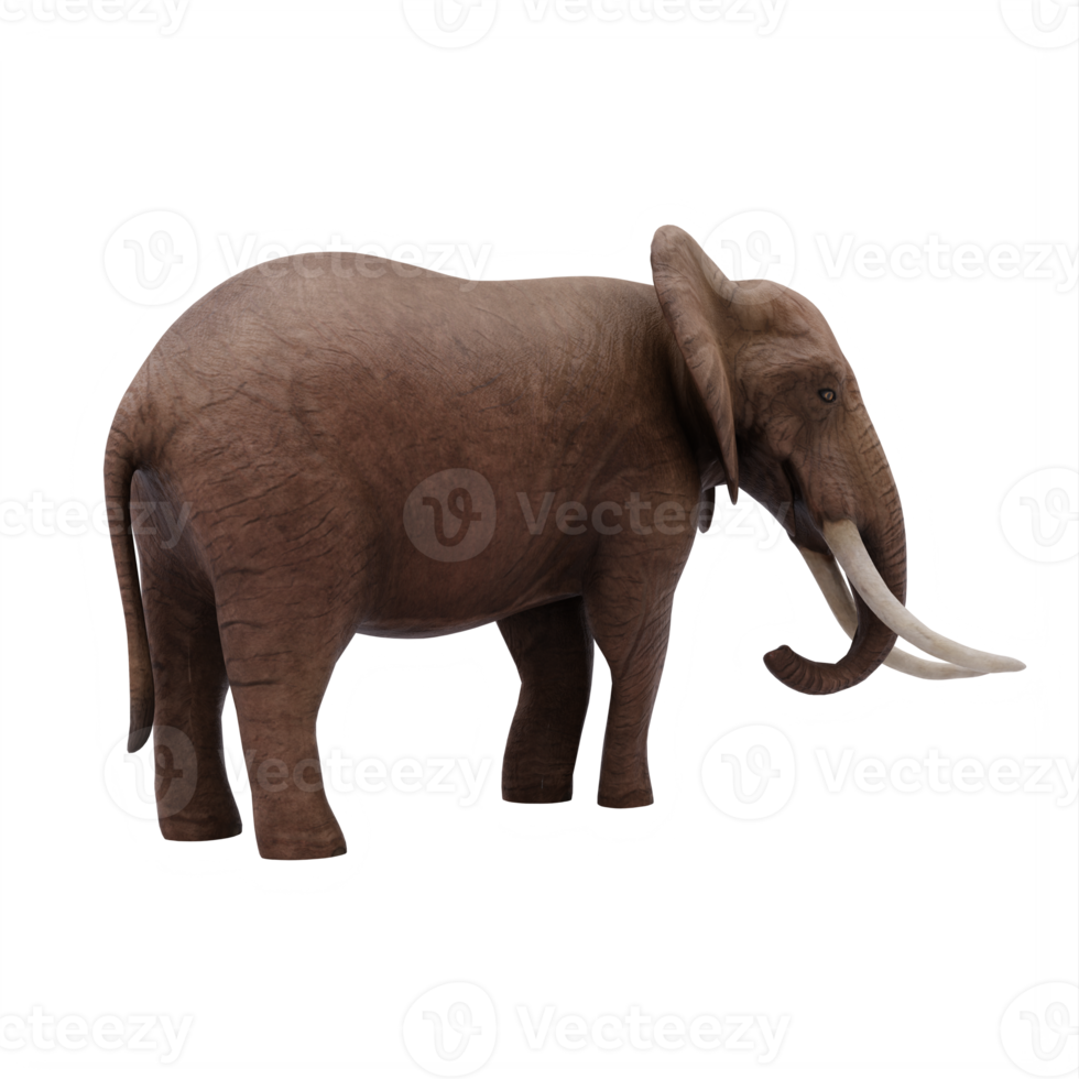 3D-afrikanischer Elefant isoliert png