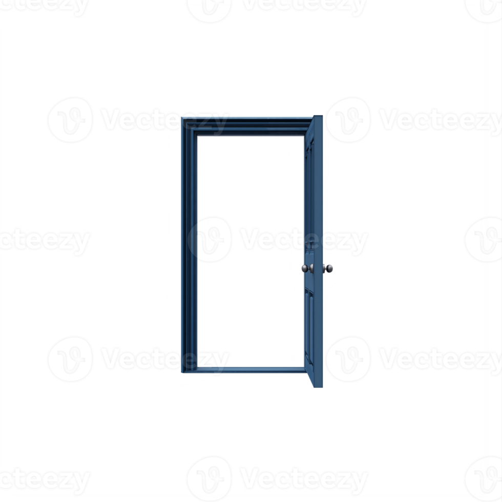 blå öppen dörr isolerat png