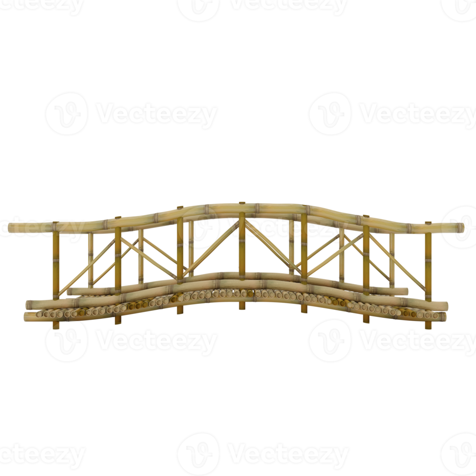 Garden bamboo bridge 18741612 PNG