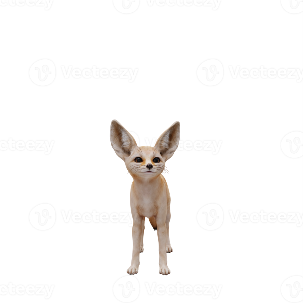 3d fox isolated png