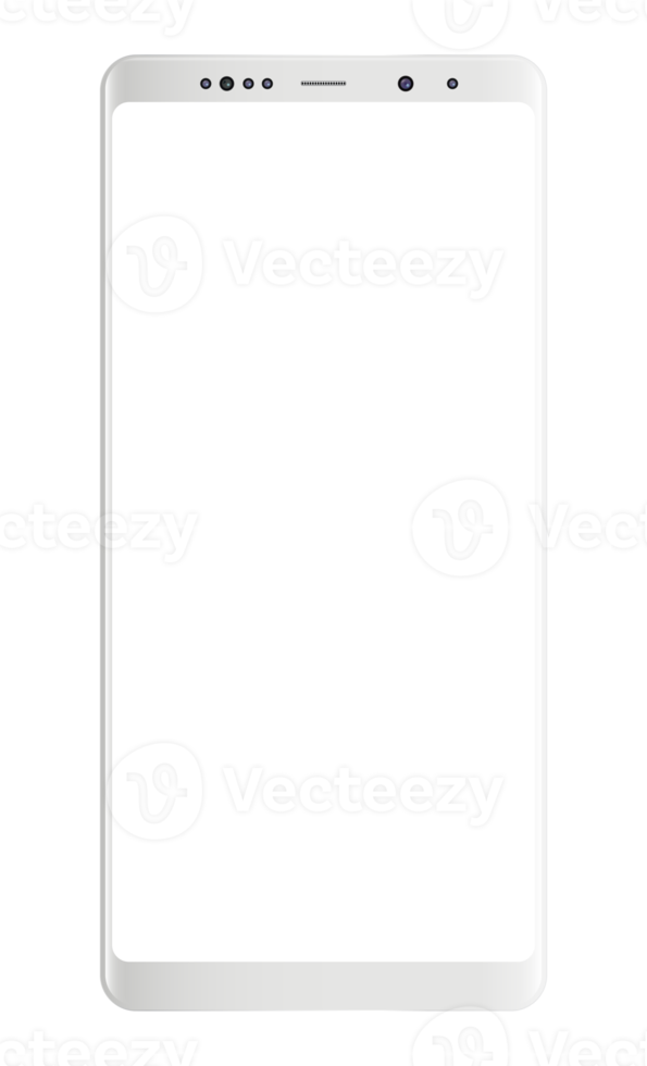 Modern realistic white smartphone. Smartphone with edge side style, 3d
