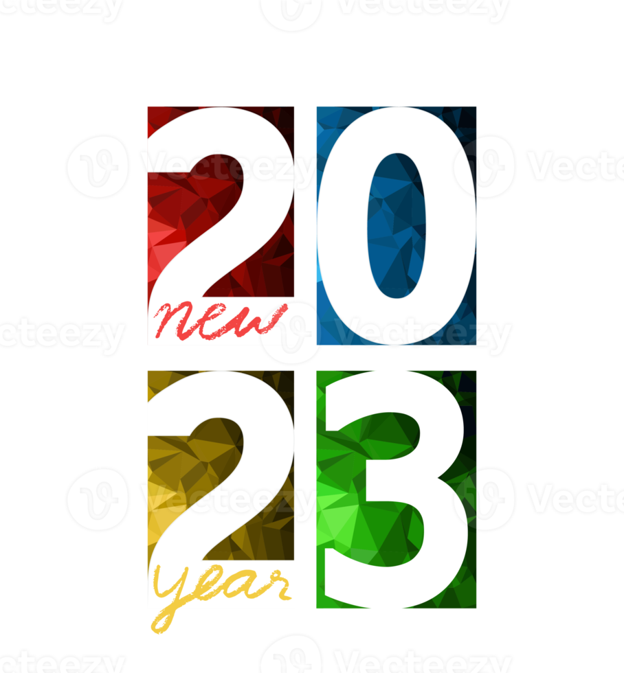 feliz ano novo 2023, banner horizontal. brochura ou modelo de design de capa de calendário. capa do diário de negócios para o ano de 2023. a arte do corte de papel. png