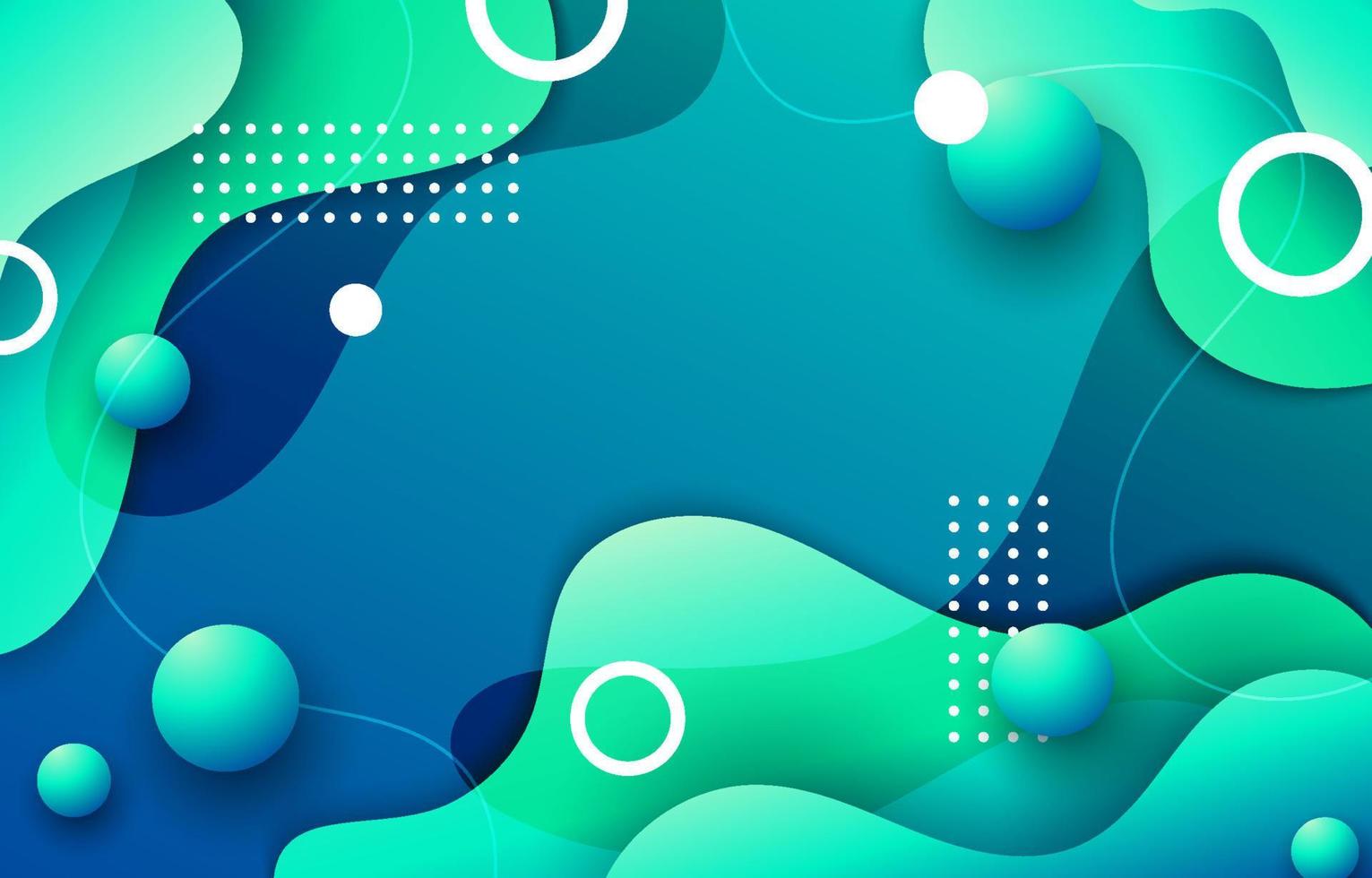 Blue and Green Combo Fluid Background vector