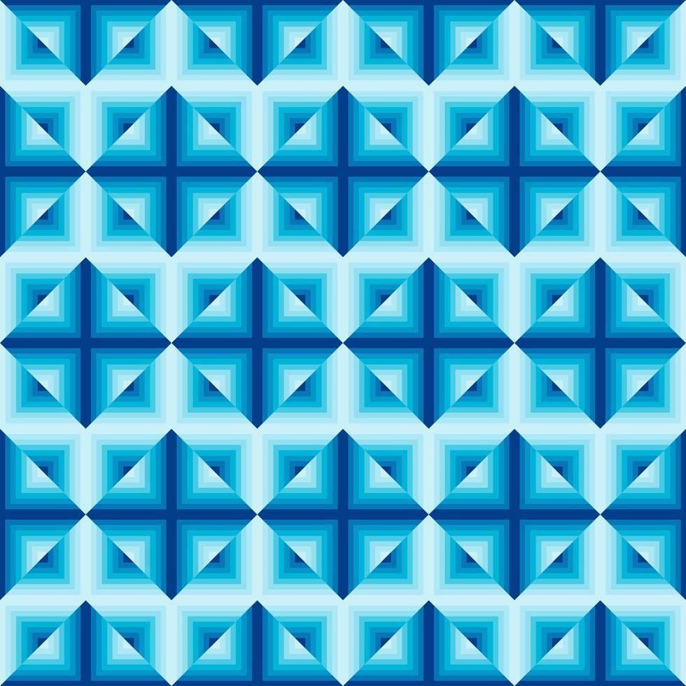 Seamless pattern geometric blue monochrome color. vector
