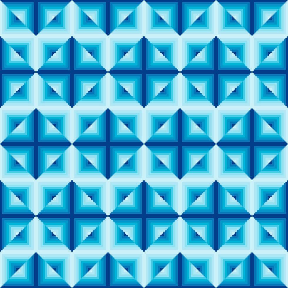 Seamless pattern geometric blue monochrome color. vector