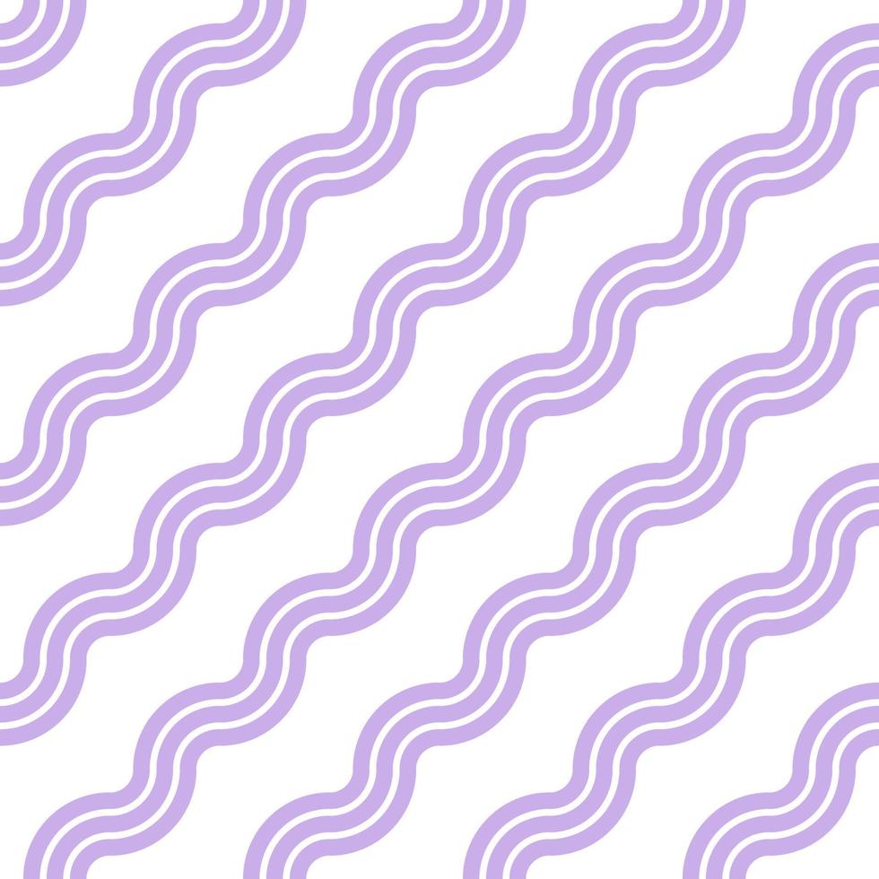 Minimalist wave pattern seamless wisteria color tone white background. vector