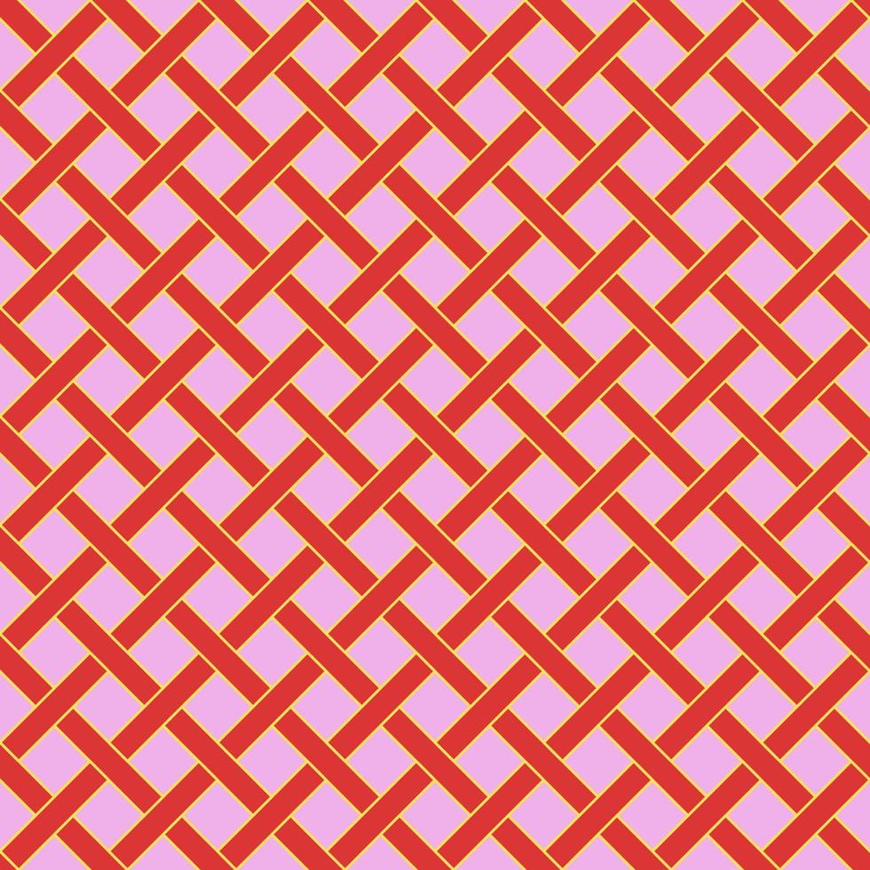 Seamless pattern woven line red and yellow pink background. vector