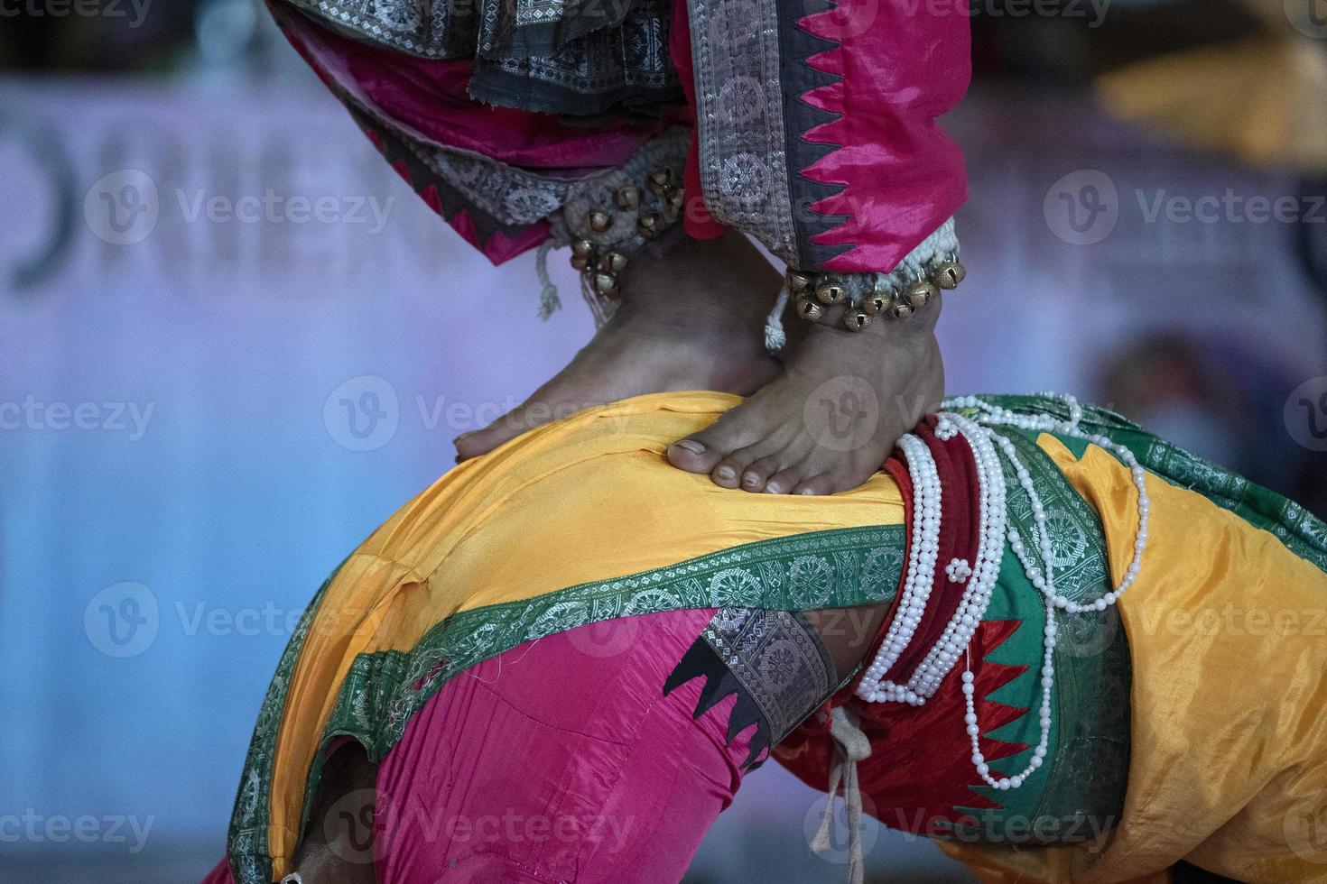 India traditional dance foot detail photo