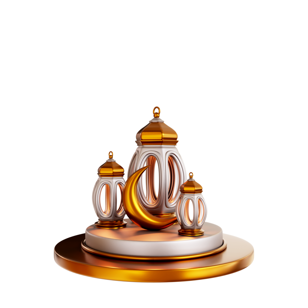 ramadhan kareem elemento 3d podio png