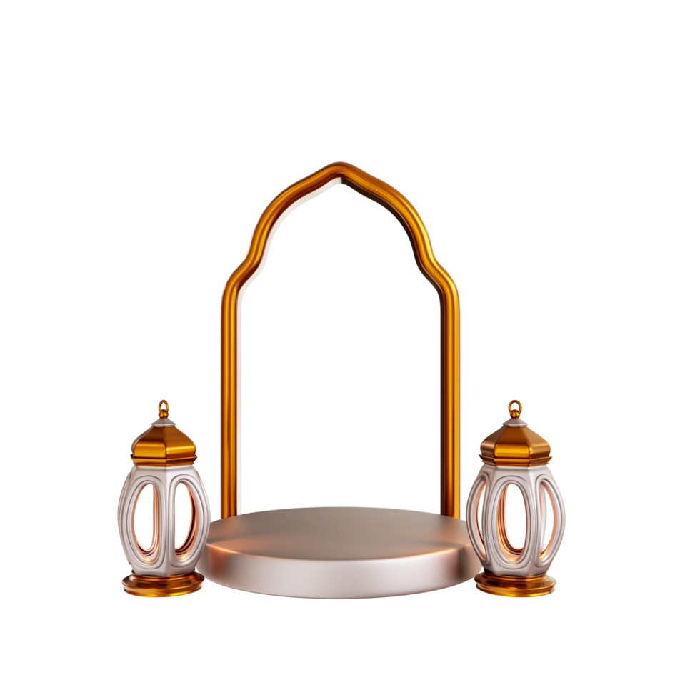 Ramadhan kareem 3d elemento podio png