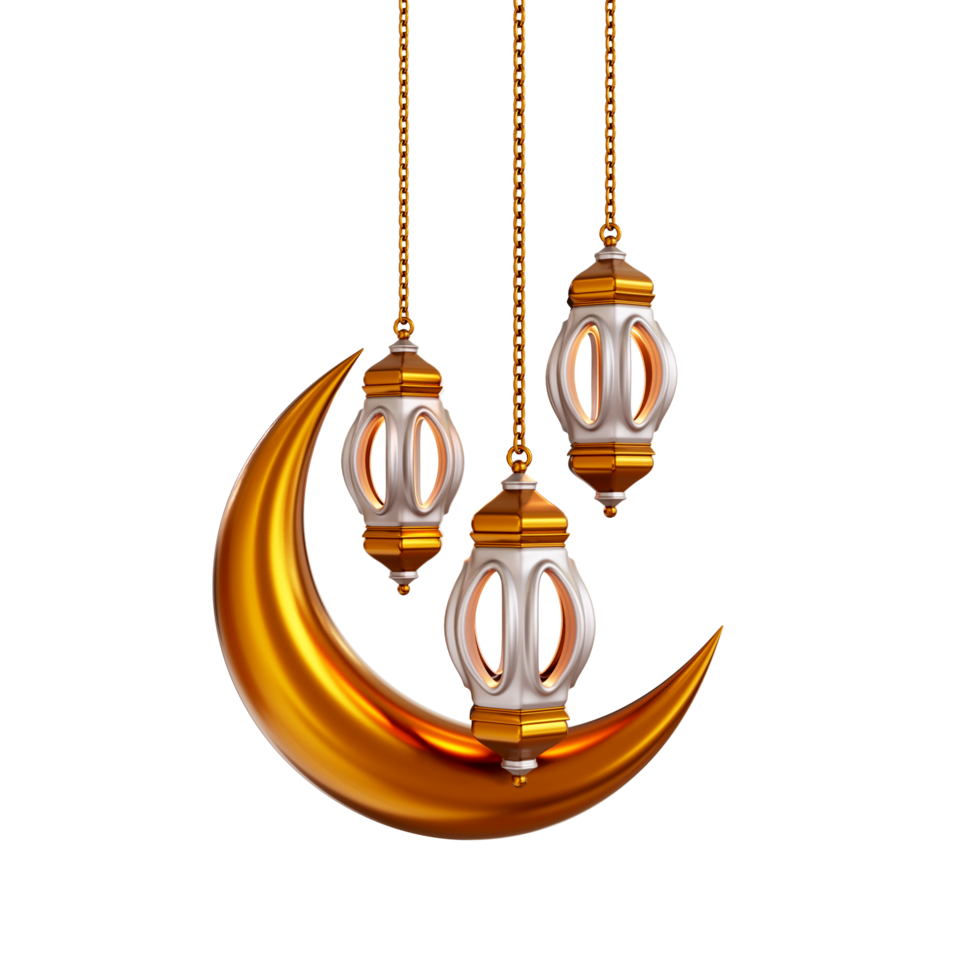 Ramadhan kareem 3d elemento lanterna png