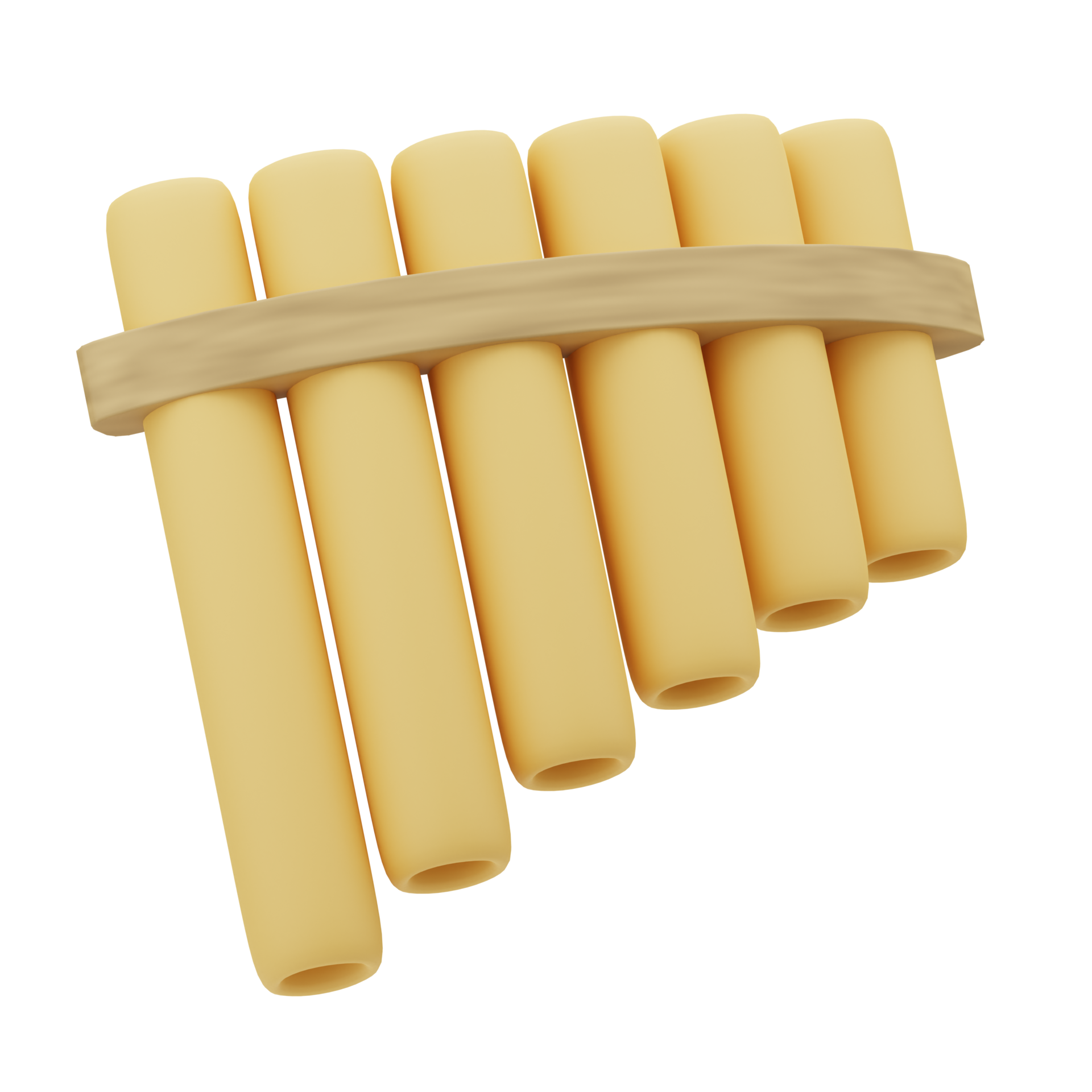 3d Illustration Music tool Pan Flute 18741924 PNG