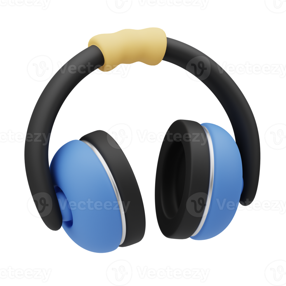 3d Illustration Music tool Headphone png