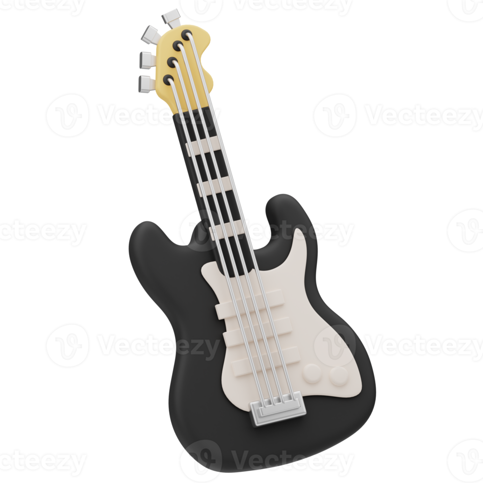 3d Illustration Music tool Electrical Guitar png