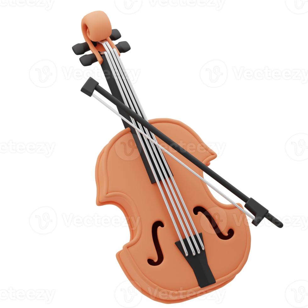 3d Illustration Music tool Violin png