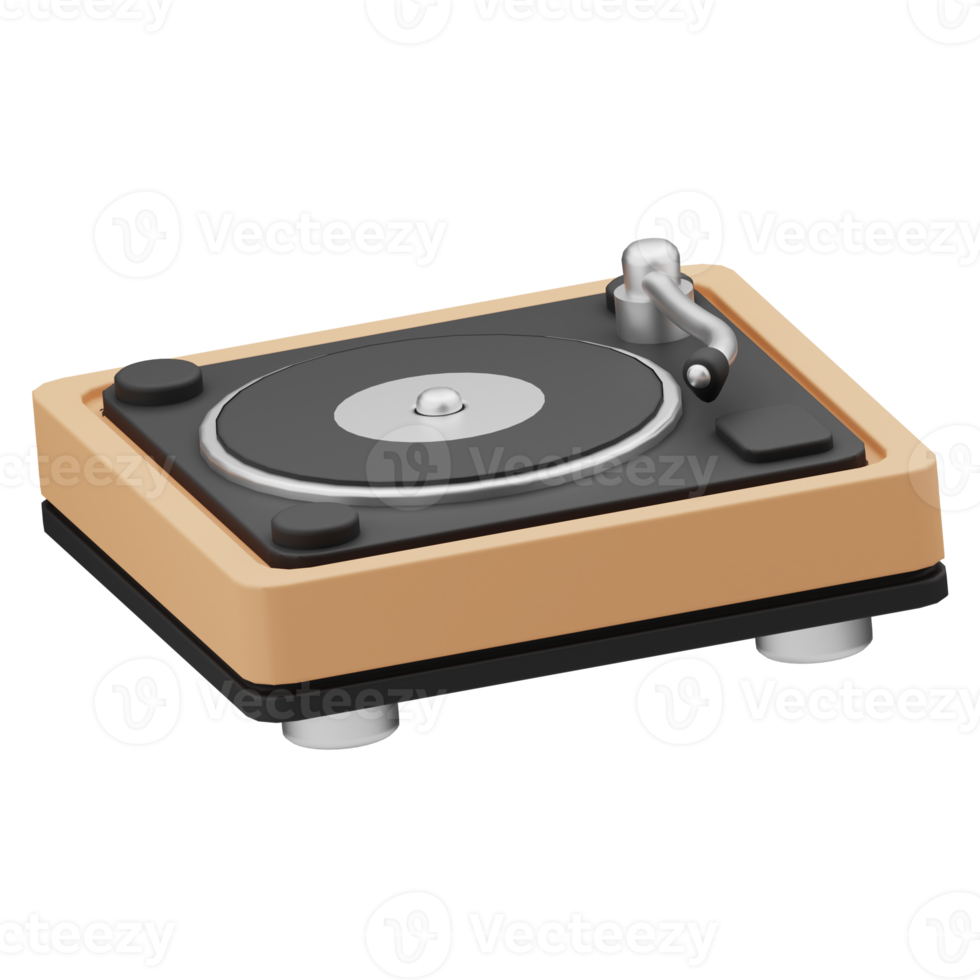 3d Illustration Music tool Turntable png