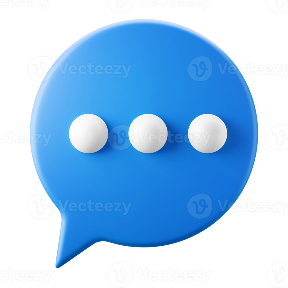 live messaging chat and message symbol user interface theme 3d icon rendering illustration isolated in transparent background png